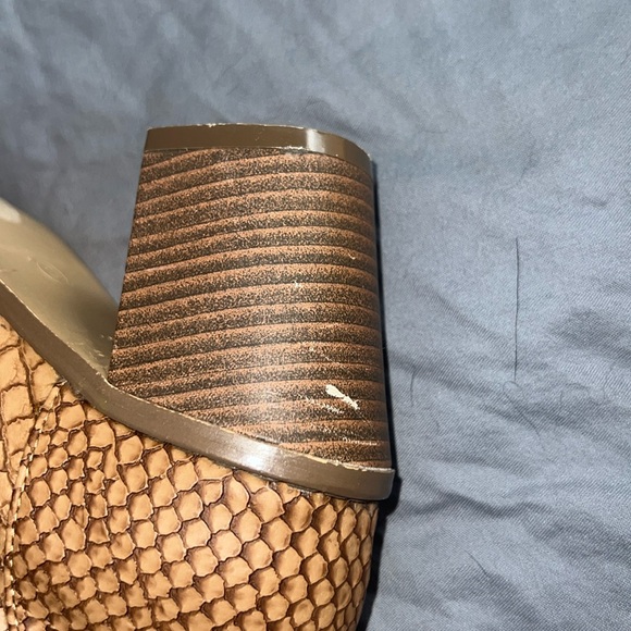 Liliana snake print with gold hardware 3” heel booties - Picture 13 of 14